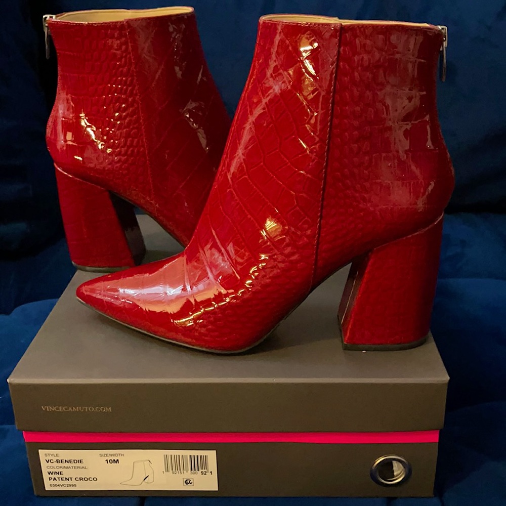 Vince Camuto Benedie Patent Leather Boots
